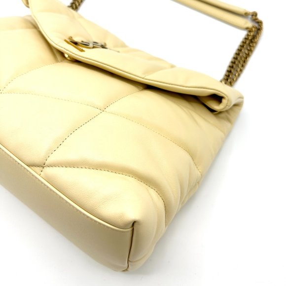 Saint Laurent Clair Beige GHW Lou Lou Puffer Medium - Picture 7 of 9